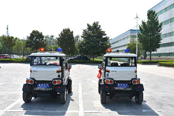 守護(hù)校園安全  湖南大學(xué)采購的小精靈電動巡邏車發(fā)車(圖5)