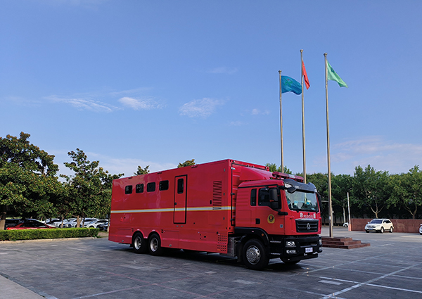 森源鴻馬衛(wèi)生間車駛向山西消防救援一線(圖3)