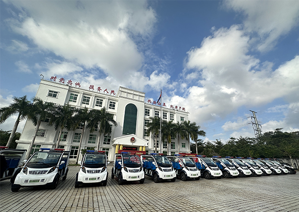 中國人民警察節(jié)：以警察名義 筑平安之盾—森源鴻馬電動巡邏車配發(fā)海南一線(圖2)